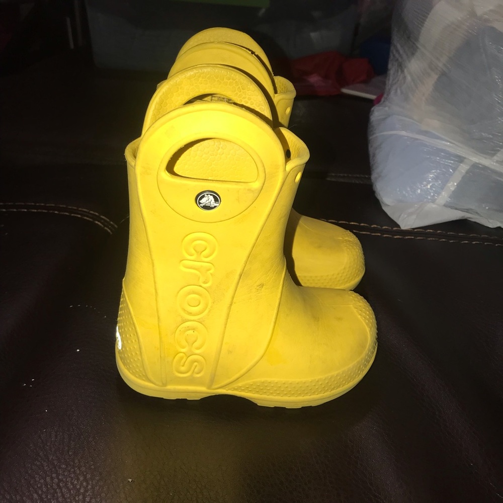 Yellow Toddler Croc Rainboots